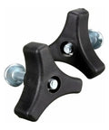 Top Quality Plastic Lawn Mower Handle Screw Nut Heavy Duty Wear Resistant Triple Cornered Triangle Knob Kit Grip Replacement Parts For Easy Fixes, black PP steel, 6x6x2cm
