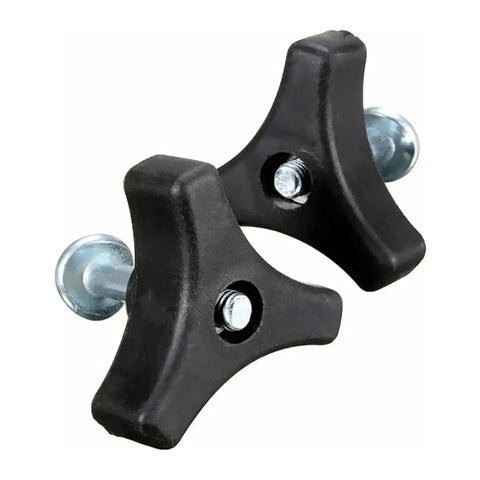 Top Quality Plastic Lawn Mower Handle Screw Nut Heavy Duty Wear Resistant Triple Cornered Triangle Knob Kit Grip Replacement Parts For Easy Fixes, black PP steel, 6x6x2cm