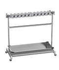 Stainless Steel Mop And Broom Organizer For Garage And Janitorial Cart Built Like A Tank Heavy Duty Cleaning Tool Holder
