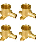 Four Pack Pex Drop Ear Elbow One Half Inch No Lead Brass Fittings For Plumbing UPC Certified ASTM F1807 NSF ANSI 61 Certified