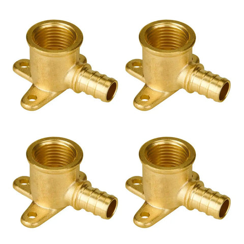 Four Pack Pex Drop Ear Elbow One Half Inch No Lead Brass Fittings For Plumbing UPC Certified ASTM F1807 NSF ANSI 61 Certified