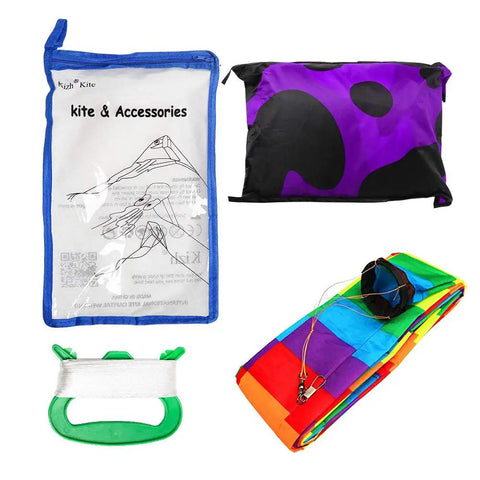 Giant 3D Goldfish Frameless Soft Parafoil Kite For All Ages, kid and adult friendly, kite accessories, purple kite bag, 50m line