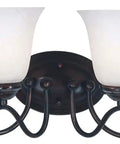 Medusa 4 Light Vanity Light in oil rubbed bronze with alabaster white glass shades, 30 inch wide bathroom wall fixture