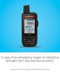 Rugged GPS Handheld With InReach Satellite Technology Two Way Messaging Interactive SOS And Detailed Mapping With A Three Inch Sunlight Readable Color Display And Global Iridium Connectivity For Outdoor Adventures showing SOS alert screen.
