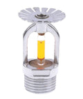 Close-up of Four Pack Built Tough Automatic Fire Sprinkler Head with Quick Response Thermal Bulbs and 1/2 Inch Copper Threads.