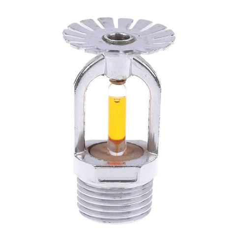 Close-up of Four Pack Built Tough Automatic Fire Sprinkler Head with Quick Response Thermal Bulbs and 1/2 Inch Copper Threads.