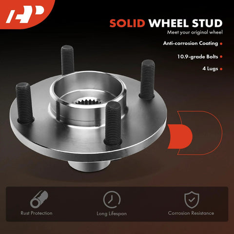 Front Wheel Bearing And Hub Kit For Ford Focus 2000 2011 4 Lug Direct Fit Replacement with high load capacity sealed bearings