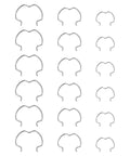 Eighteen Piece Transmission Line Clips Set With Three Sizes Six And Three Eighths Inch Six And One Half Inch And Six And Five Eighths Inch Metal Quick Connector Retainer Clips 800-801 For Car Transmission Fit Most Models, assorted metal clips