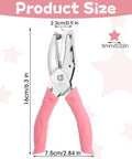 Pink Star Shaped Hole Puncher Five Millimeter With Rubber Grip Handle For Crafting Scrapbooking Labels Tickets And DIY Projects