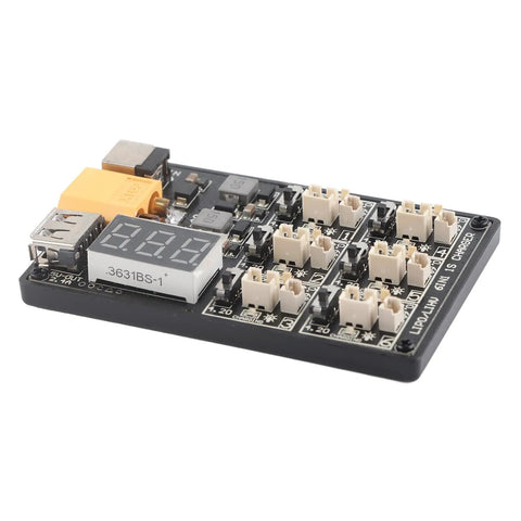 Do It All RC Charger And USB Charging Station For LiPo Batteries And Phones 6 In 1 Multi Function Battery Hub with ports visible