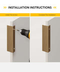 Installation of 5 Inch Cabinet Pulls 30 Pack Aluminum Alloy Finger Drawer Handles for dresser and cupboard with bronze finish.