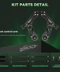 Front End Suspension Kit For Chevy Sonic 2012 To 2020 Includes 2 Lower Control Arms With Ball Joints 2 Sway Bar Links