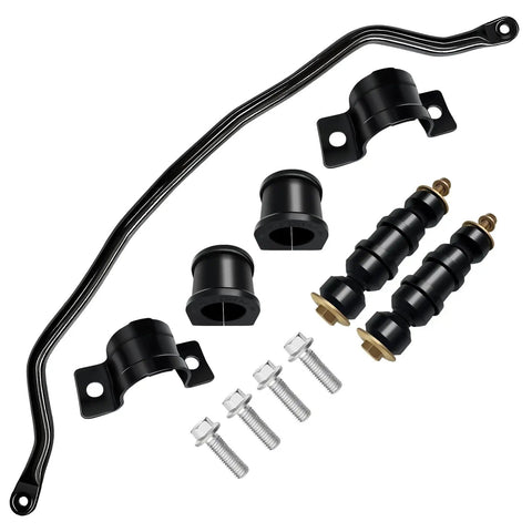 Front Sway Bar Kit 33mm 927-100 Heavy Duty Suspension Stabilizer Bar With Link Kit Fits Chevy Buick Pontiac Impala Limited Grand Prix Monte Carlo Venture Montana Century, black hardware