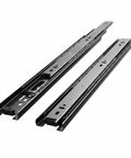 Rugged Metal Drawer Slides Twin Pack For Smooth Cabinet And Furniture Glide, Heavy Duty Replacement Rails In Black Stainless Steel