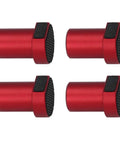 4 Pack 20Mm Bench Dogs With Non Slip Pad Aluminum Alloy Table Stop for Woodworking Benches in red, side view