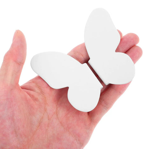 Butterfly Cabinet Handles And Drawer Knob Set In Vintage White Finish Easy Grip Metal Pulls For Dresser And Kitchen Cabinets 1 Pair