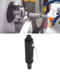 Real Deal Straight Air Die Grinder Pneumatic Tool Featuring Knockout 25000Rpm Speed and Easy Trigger Control shown at workstation.