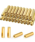 M3 Brass Hex Standoff Spacers 12mm Female Thread Gold Tone Pillar Screws Kit For DIY PC Build Circuit Boards 100 Pieces