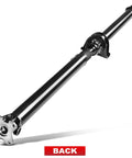 Heavy Duty Rear Driveshaft Support Carrier Bracket Fits Ford F150 2009 2014, black steel shaft, 3 inch diameter, 98 inches long.