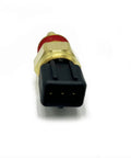 Engine coolant temperature sensor with brass threaded body and black 3-pin connector