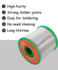 Legit Lead Free Rosin Core Solder Wire 0.6mm Diameter 0.024 In Sn99 Ag0.3 Cu0.7, highlighting features like high purity.