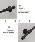 Rock Solid Wrought Iron Grab Rail Outdoor Stairs Banister Handrail Black Rust Proof Wall Mount showing stable design and simplicity.