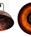 Industrial Dome Pendant Light Fixture for Kitchen Island and Dining Room, Rustic Bronze Metal Barn Ceiling Light