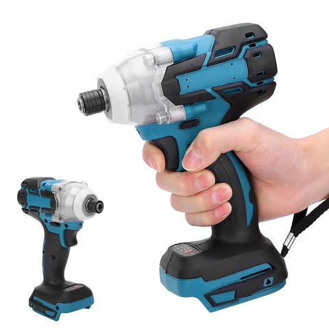 Klanata Brushless Impact Wrench With 520 Nm Torque And Tungsten Steel Shaft, Heavy Duty Cordless Electric Screwdriver Tool in hand.