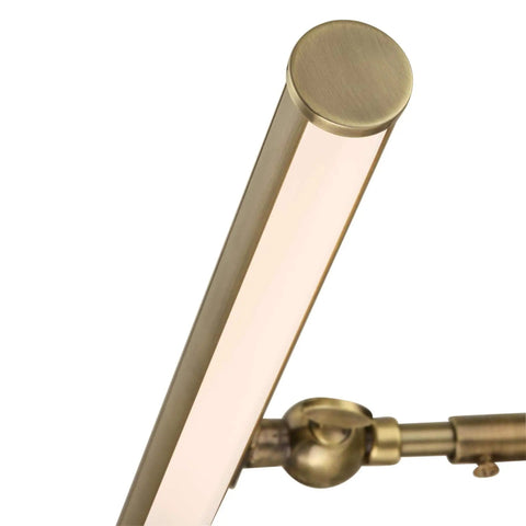 Adjustable 14 Inch LED Picture Light 4W Antique Brass Finish 3000K Warm Glow With Decorative Hinge UV Safe Energy Saving