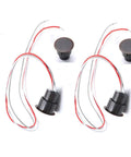 Recessed Window And Door Contact Sensor Alarm With Magnetic Reed Switch NC And NO Two Sets, wires visible
