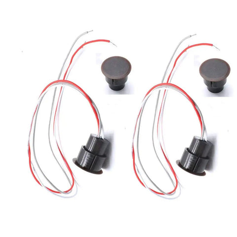 Recessed Window And Door Contact Sensor Alarm With Magnetic Reed Switch NC And NO Two Sets, wires visible