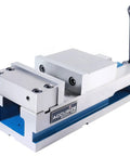 4 Inch Super Lock Precision CNC Machine Vise With Thrust Bearing For Rock Solid Clamping Power Built For Milling 4 Inch Jaw Width 1.259 Inch Jaw Height 45 Steel Jaws Ductile Iron Body Heavy Duty CNC Workholding on machine table