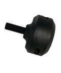 Round magnetic limit switch magnet for sliding gate opener, black, nylon glass fiber construction, side view
