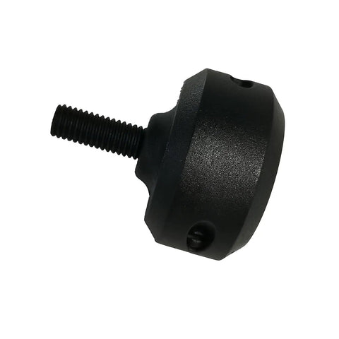Round magnetic limit switch magnet for sliding gate opener, black, nylon glass fiber construction, side view