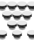 Heavy-Duty Plastic Push Button Switch Hole Plugs Pack 50, white and black caps for panel holes