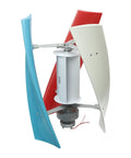 Portable 100W Wind Turbine Generator For Home Use No Battery 12V Vertical Wind Turbine colorful blades front view
