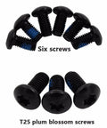 Set of six T25 plum blossom screws for 160mm 6 Bolt Stainless Disc Brake Rotor for Road, Mountain, MTB, BMX Bikes 1.9mm Thick, 2 Pack