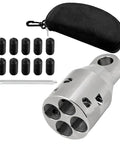 Heavy Duty 4000 Lbs Max Pull Wire Rope Puller Attachment Head with four slots and accessories for cable management.