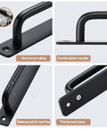 12 Pack Matte Black Cabinet Handles 5 Inch 128 mm Aluminum Drawer Cupboard Pulls with highlighted features