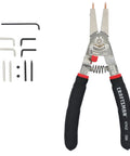 Retaining Ring Pliers With Color Coded Interchangeable Tips And Hex Key In Handy Pouch Built Tough Cushion Grips viewed front