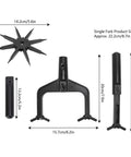 Components of Heavy Duty Garden Rotary Cultivator And Soil Scarifier with size details