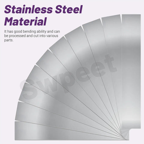 Ten Piece 304 Stainless Steel Shim Stock Kit One Inch By Six Inch By 0.004 Inch Thick For Precision Gaps And Cabinet Adjustments
