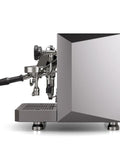 Side view of Giotto Fast R Espresso Machine With Rotary Pump And Heat Exchanger And PID Temperature Control In Chrome Finish