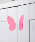 Butterfly Pink Cabinet Handles For Drawers And Cabinets, Vintage Style Furniture Hardware, Dresser Pulls Set, 1 Pair, Cute Pink Metal Knobs For Bedroom And Bathroom