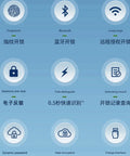 Icon diagram showcasing features of No Sweat Smart Fingerprint Door Lock Featuring Keyless Entry Deadbolt And Electronic Touchscreen.