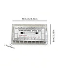 Pro Grade Watch Band Repair Kit with 8mm to 25mm spring bars and pins in clear case, size indications shown on lid.