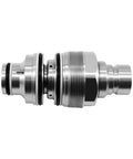 RABROPAR hydraulic male coupler with threaded metal body; silver finish; compatible with Bobcat, Kubota, Case NH.