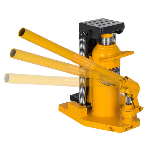 Heavy Duty Toe Jack Lift Hydraulic Tool For Cars And Trucks, Air Hydraulic Toe Jack With 5 To 10 Ton Capacity, Yellow Finish