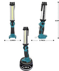 2000 Lumen LED Work Light With 25W Flood Beam, 18V LXT Battery, rugged aluminum body, 14.8 inch height, 0.89 lb weight