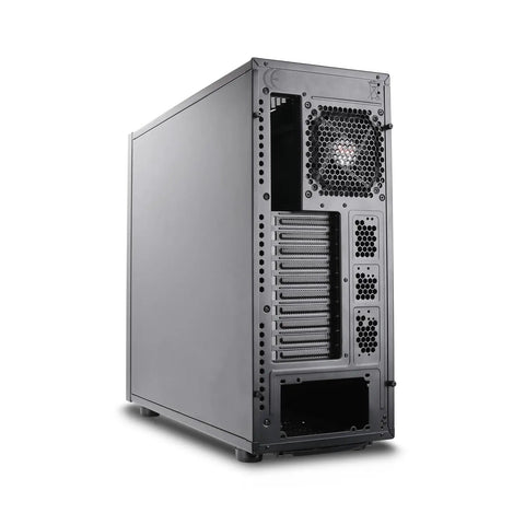 Thor NAS Full Tower Workstation Server Chassis With Beefy Drive Bays For AI Servers And DIY NAS, rear view showing expansion slots.
